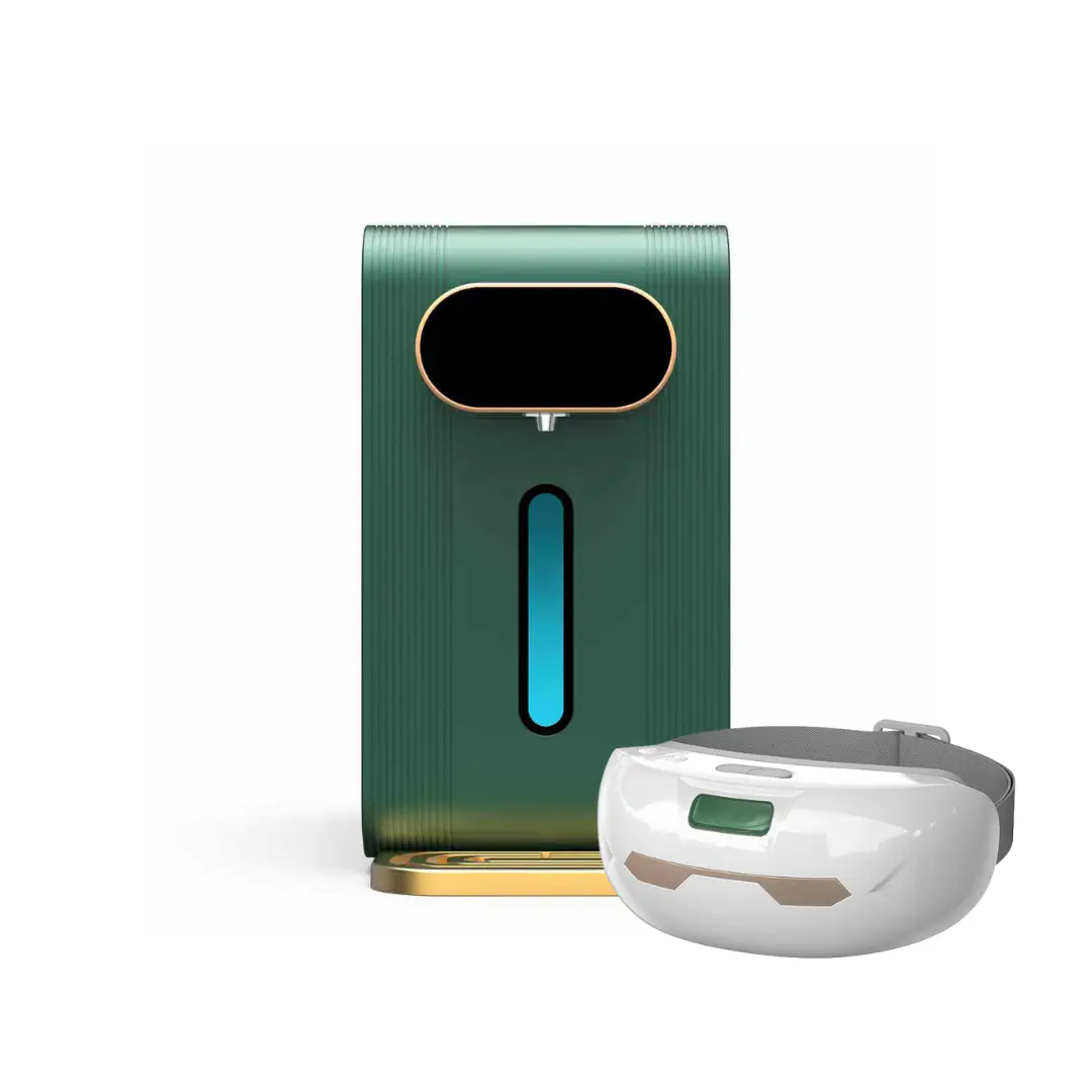 Inhalator wodoru FUN-FX1500 z podłączonymi okularami wodorowymi i zbiornikiem na wodę